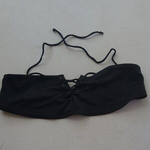 Salt Swimwear Black Minimalist Bikini Top